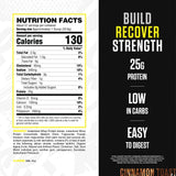 RYSE Up Supplements textura de polvo Cinnamon Toast, mezcla suave y cremosa