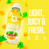 RYSE Up Supplements bebida en ambiente tropical, sabor frutal refrescante