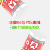 RYSE Up Supplements detalle del polvo espumoso para ilustrar disolución y calidad sensorial