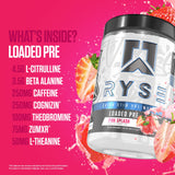 Ryse Up Supplements envase junto a una mano para comparar tamaño y porciones
