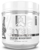 RYSE Up Supplements frasco frontal que muestra diseño y contenido claro