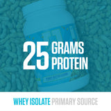 RYSE Up Supplements etiqueta nutricional legible destacando 25 g de proteína por porción