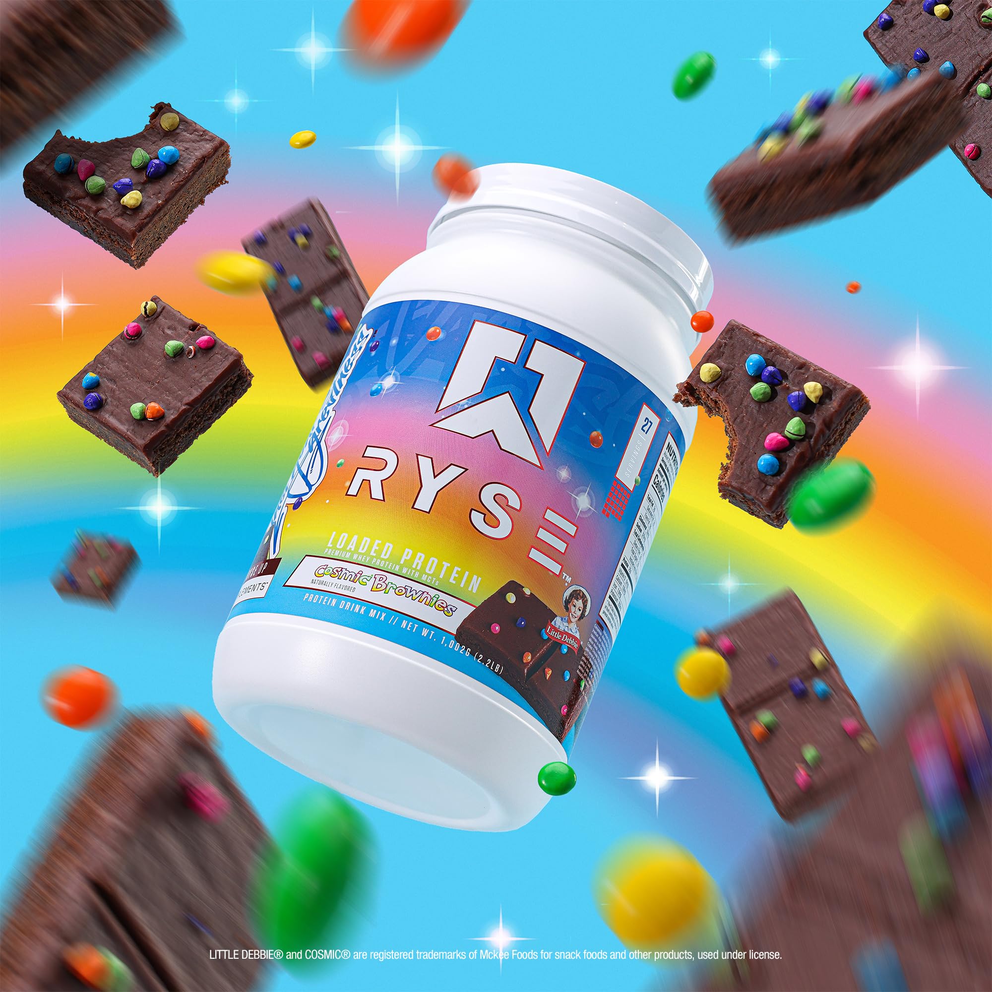 RYSE etiqueta nutricional ampliada con información de proteína y fibra