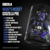 Etiqueta de RYSE Godzilla X con lista de ingredientes visible