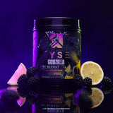 RYSE Up Supplements envase junto a guía de tamaño para comparar servicios