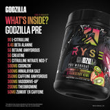 RYSE Godzilla vaso preparado ilustrando bebida energética lista para entrenar