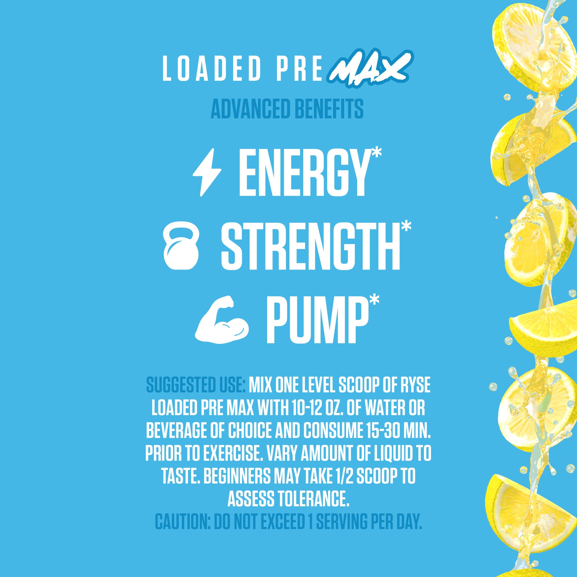 RYSE Up Supplements frasco junto a pesa para comparar tamaño y porciones