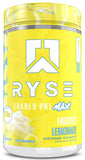 RYSE Up Supplements envase frontal Frosted Lemonade mostrando diseño y cantidad