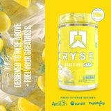 RYSE Up Supplements batido preparado en vaso listó para consumir pre entreno