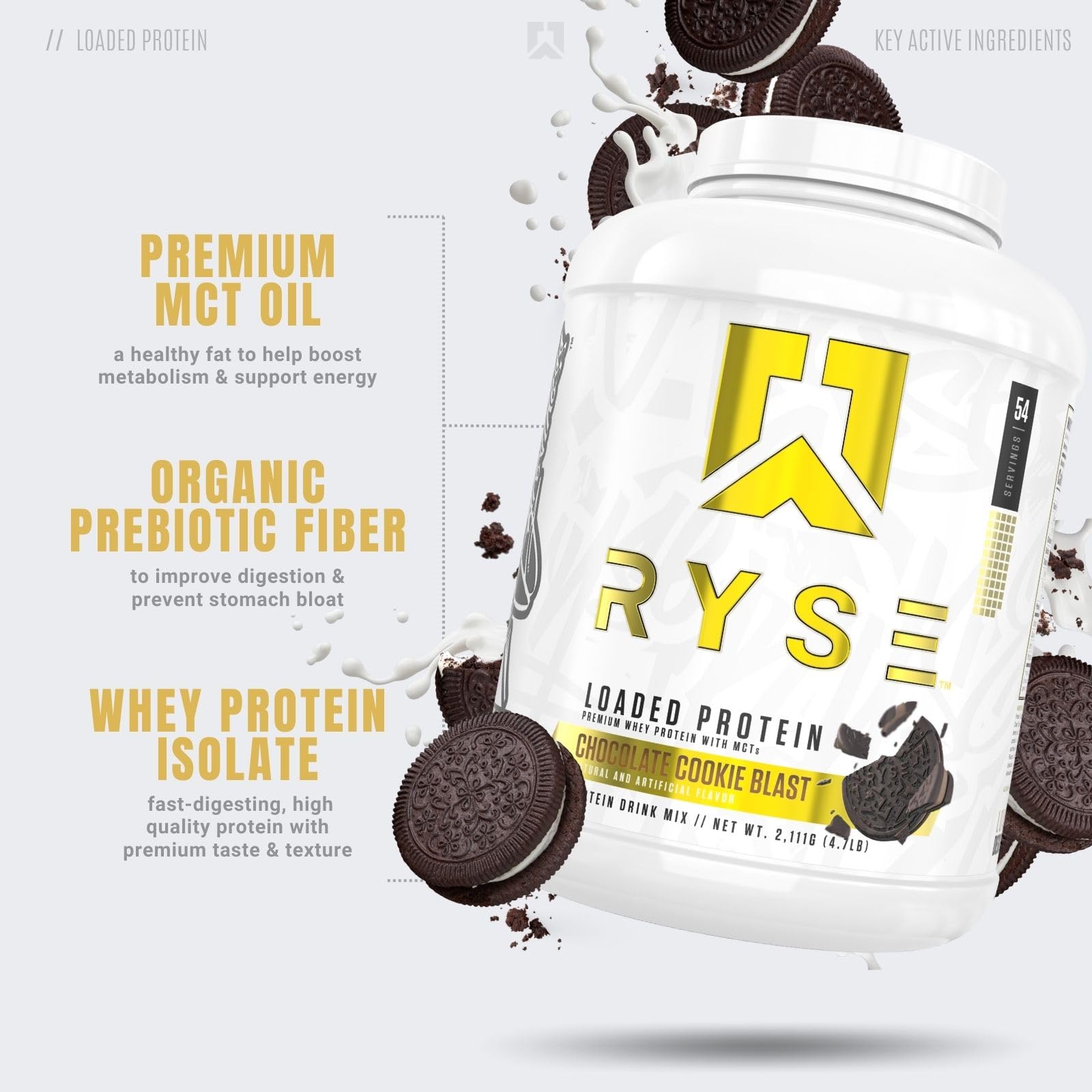 RYSE Up Supplements batido en vaso listo para beber y recuperar energía