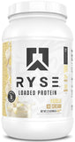 RYSE Up Supplements envase frontal Vainilla Ice Cream mostrando tamaño y porciones