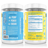 RYSE Up Supplements comparación de tamaño del envase y porción para control de servicio