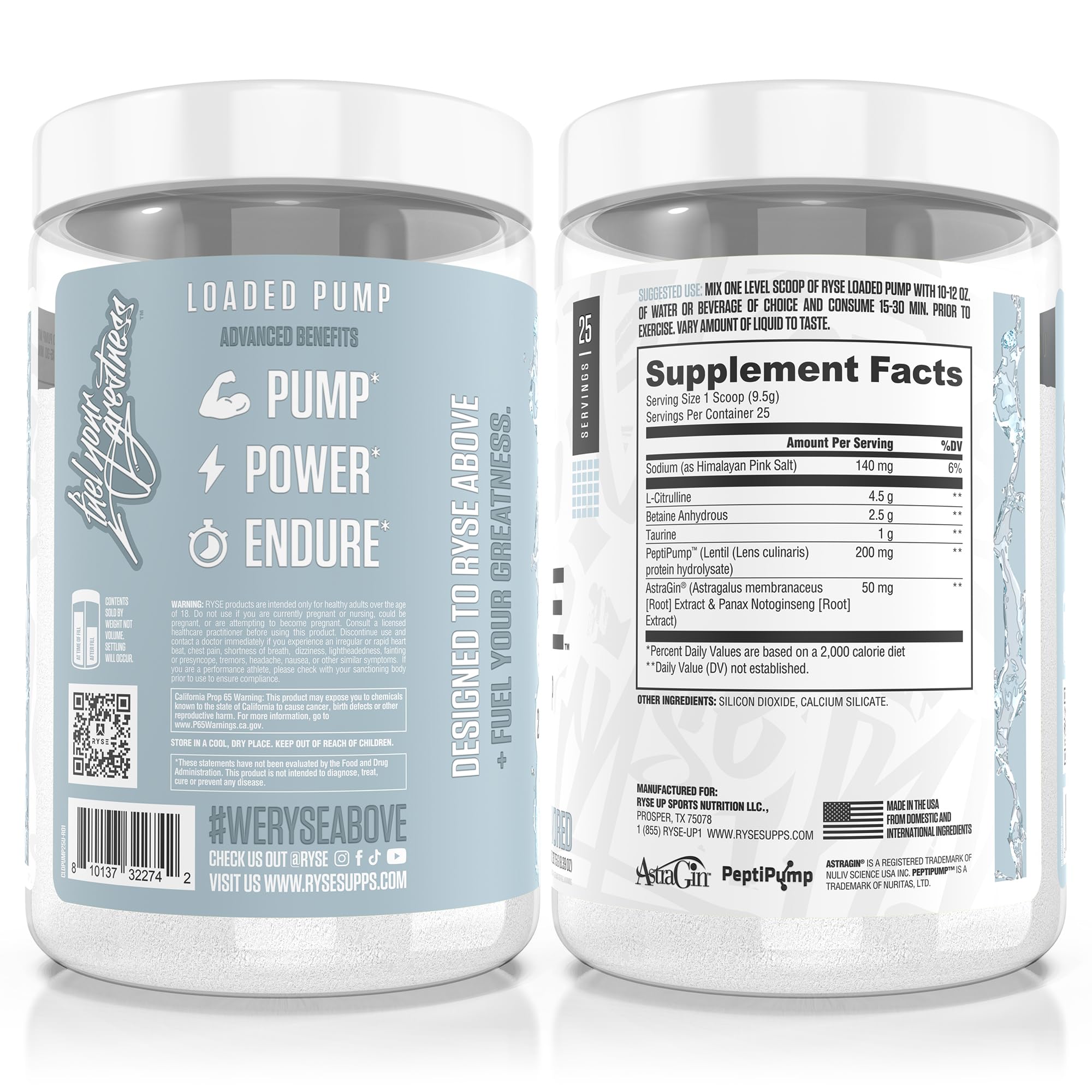 RYSE Up Supplements producto en gimnasio antes de sesión intensa