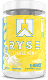 RYSE Up Supplements envase frontal que muestra la etiqueta y beneficio de bombeo