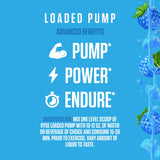 RYSE Up Supplements etiqueta con ingredientes clave para fuerza y absorción