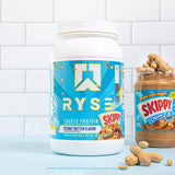 RYSE Up Supplements etiqueta y lista de ingredientes clara y legible
