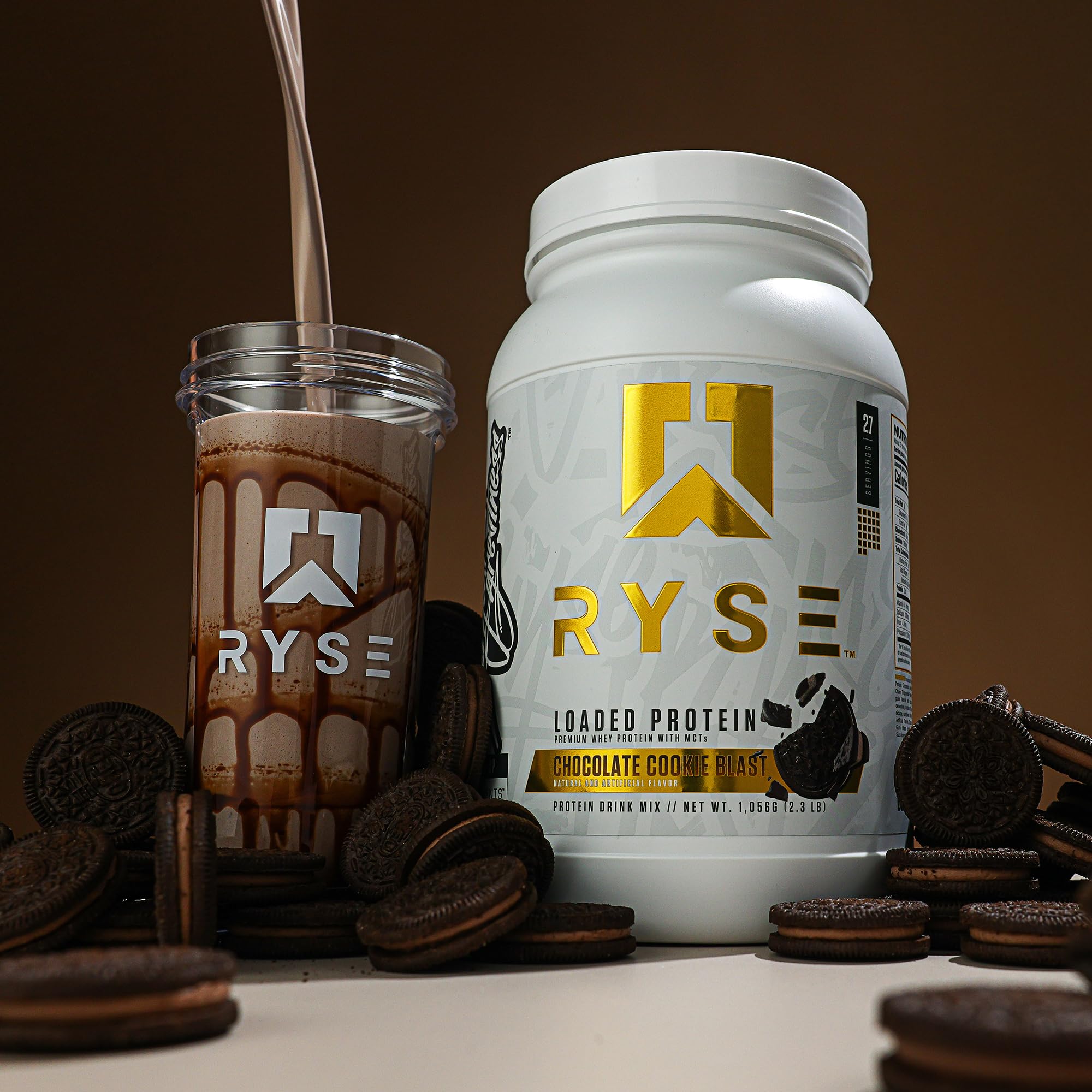 RYSE Up etiqueta con ingredientes y beneficios, transparencia y calidad