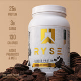 RYSE Up cuchara medidora con polvo, muestra 25 g por servicio