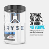 RYSE Up Supplements detalle nutricional destacando citrulina y beta alanina