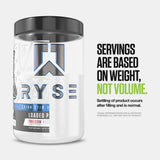 RYSE Up Supplements producto en uso en gimnasio mostrando pump y energía