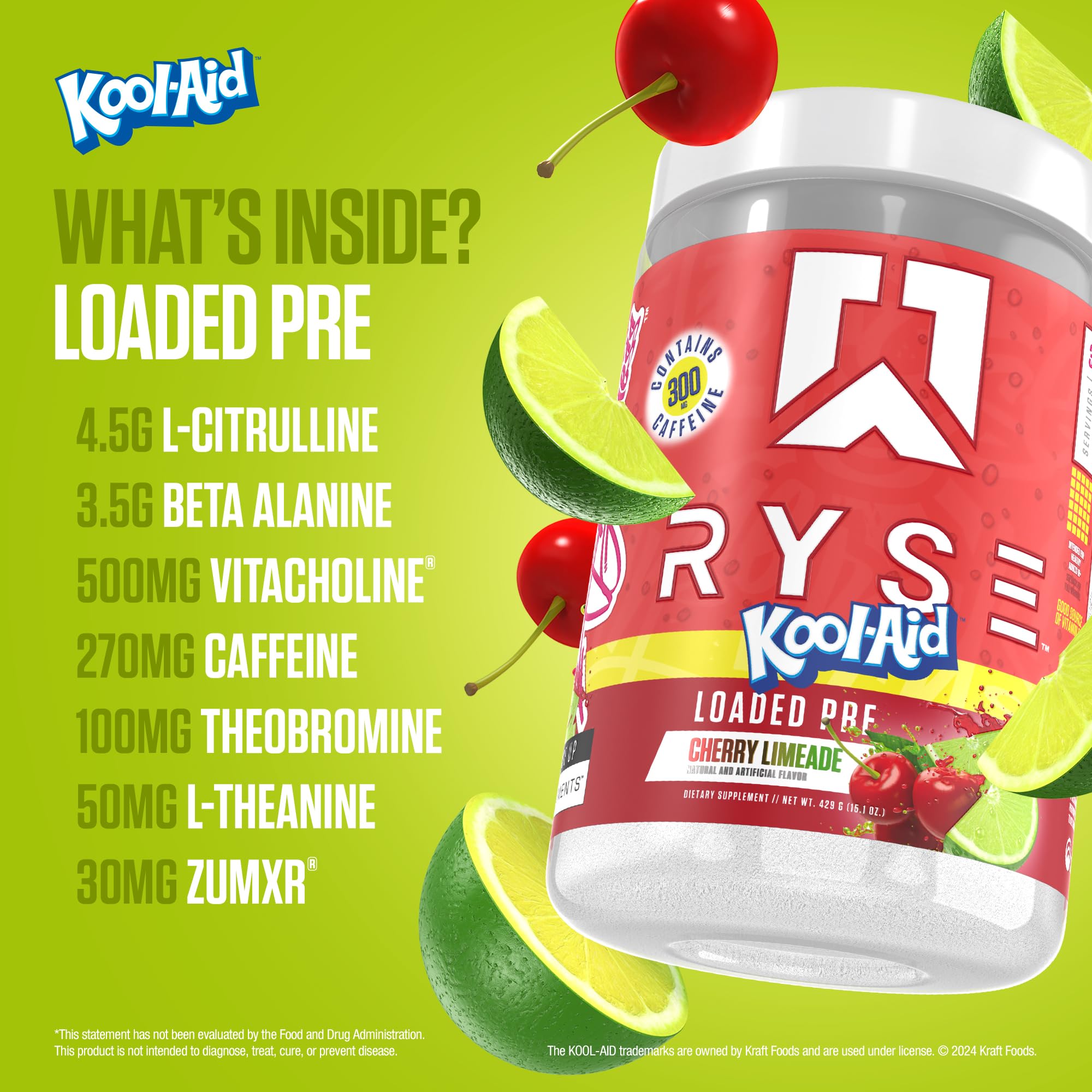 RYSE Up Supplements vaso mezclado con bebida lista y apariencia refrescante para estimular el uso