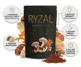 RYZAL polvo instantáneo en primer plano, textura fina y fácil disolución