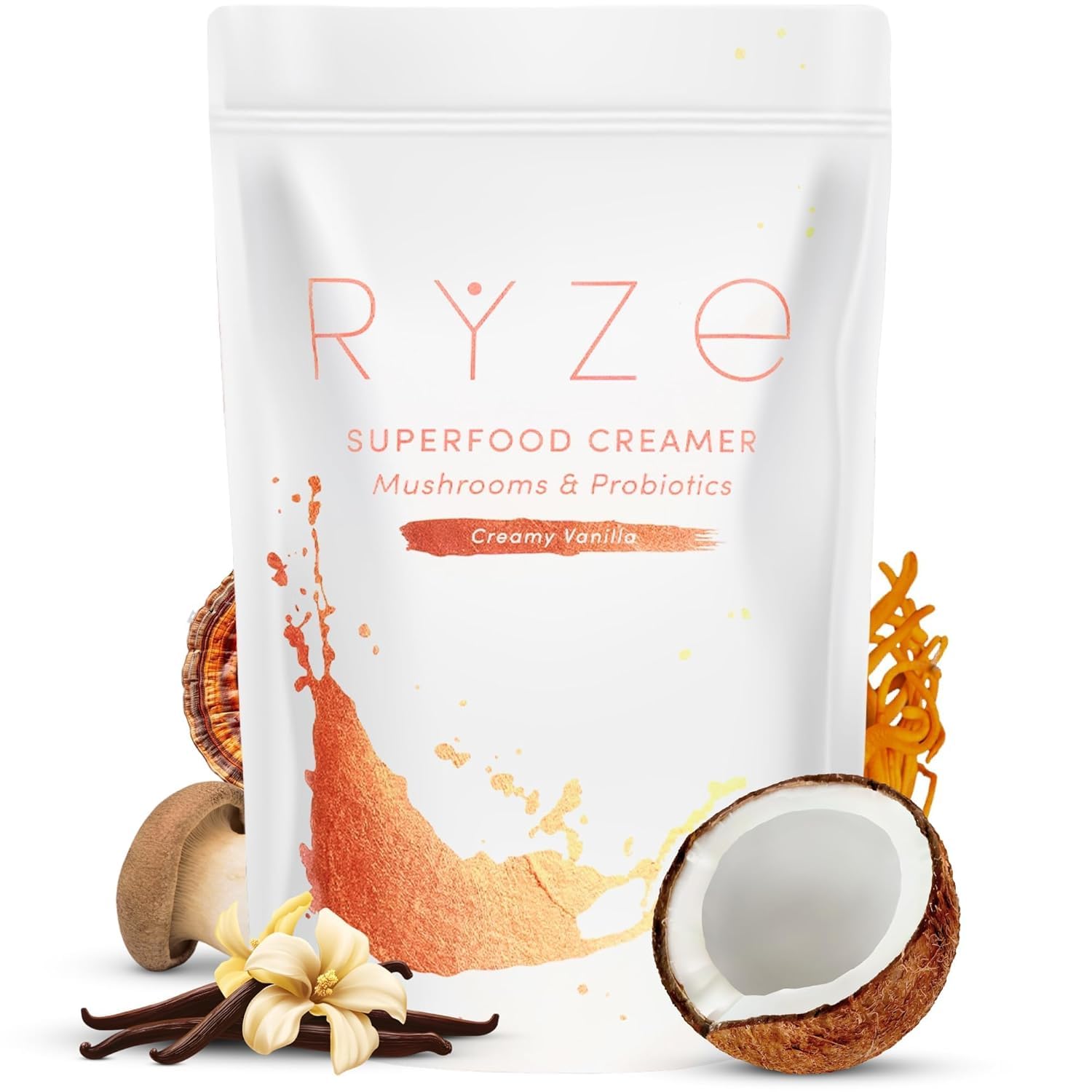 RYZE SUPERFOODS cucharada medidora del café, porción clara y conveniente