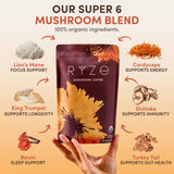 RYZE SUPERFOODS textura del polvo para disolución rápida y suave