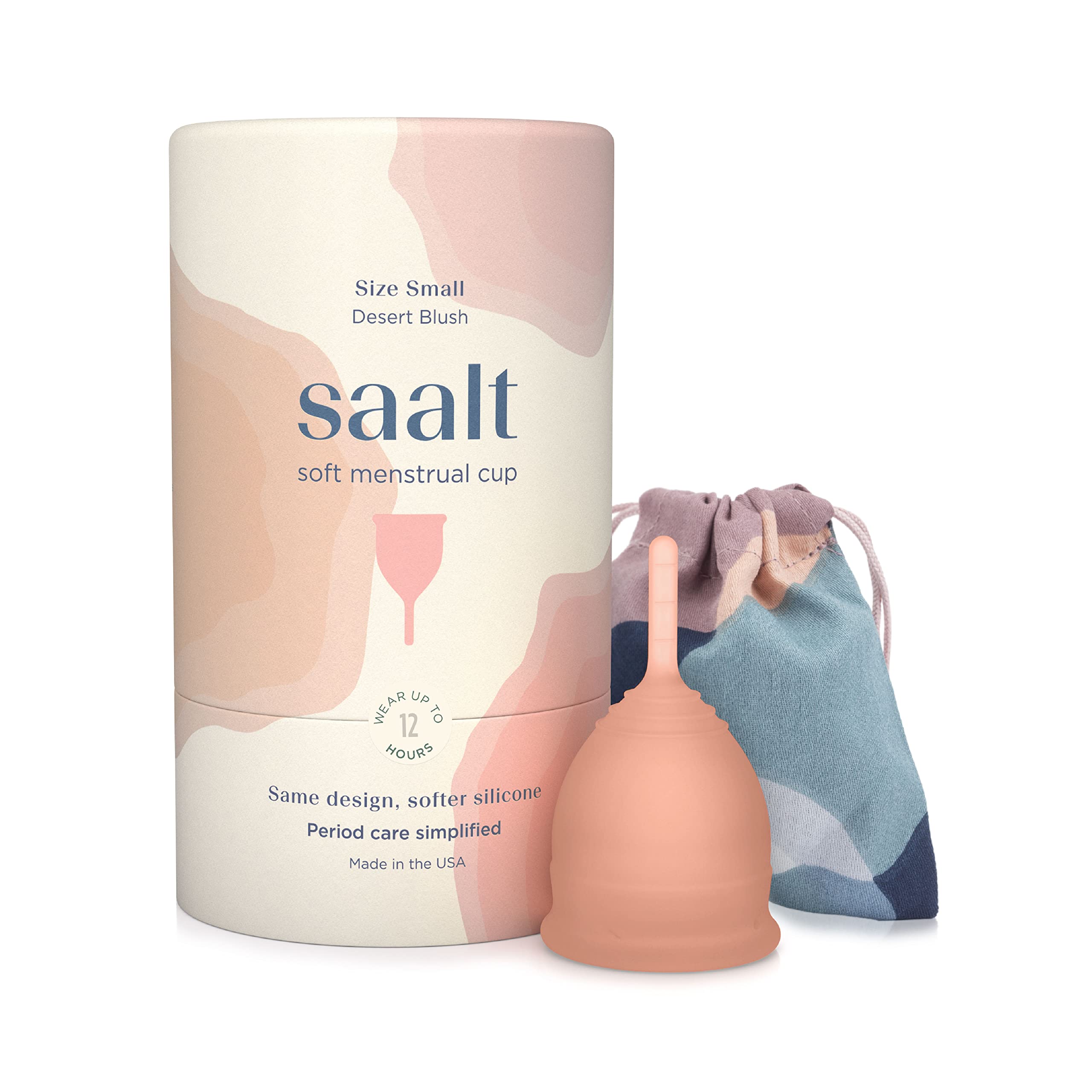 Saalt copa Soft frontal mostrando color Desert Blush y diseño cómodo