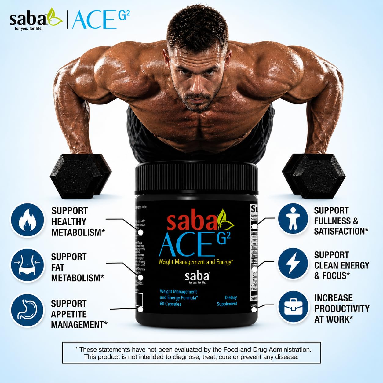 Saba frasco ACE G2 en ambiente natural transmitiendo calidad y bienestar