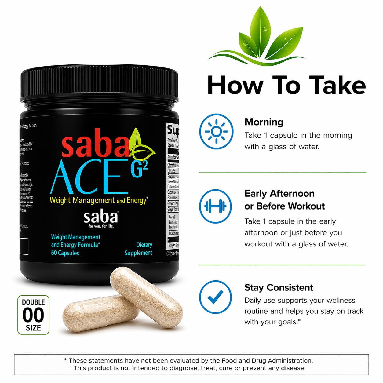 Saba etiqueta ACE G2 con panel nutritivo para transparencia y confianza