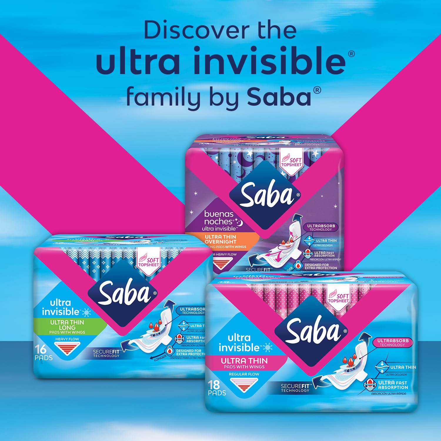 Saba pack abierto con 16 unidades para stock y comodidad