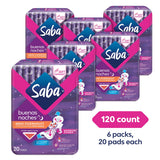 Saba toalla vista interna que exhibe núcleo absorbente para distribución rápida del fluido