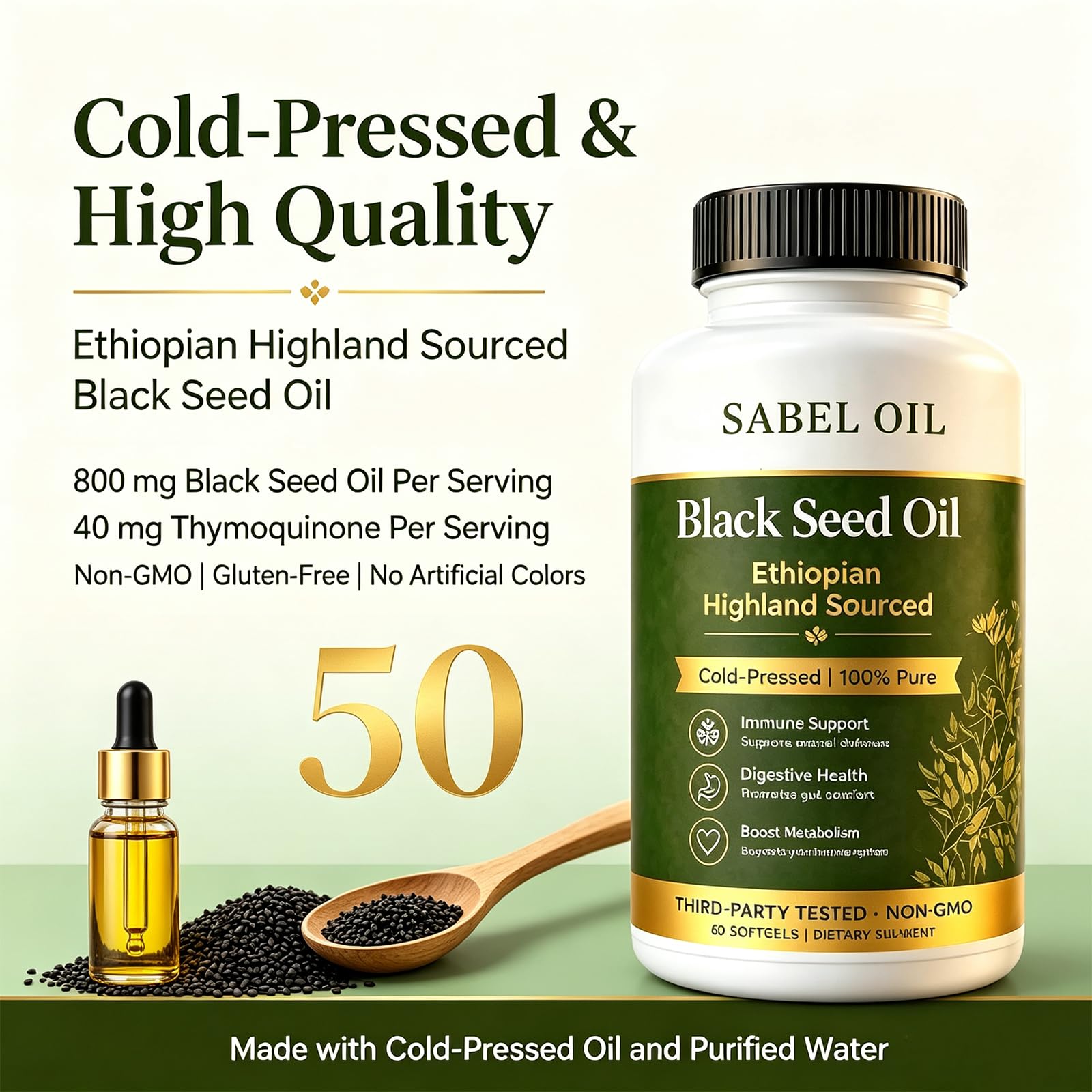 Sabel Oil detalle de textura del aceite prensado en frío, apariencia pura