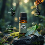 SACATR detalle de frascos ámbar y tapones de doble sello conservan aroma