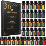 SACATR empaque frontal elegante y práctico mostrando 36 aceites