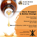 Sacred Eats familia usando gotas, administración simple para niños y adultos