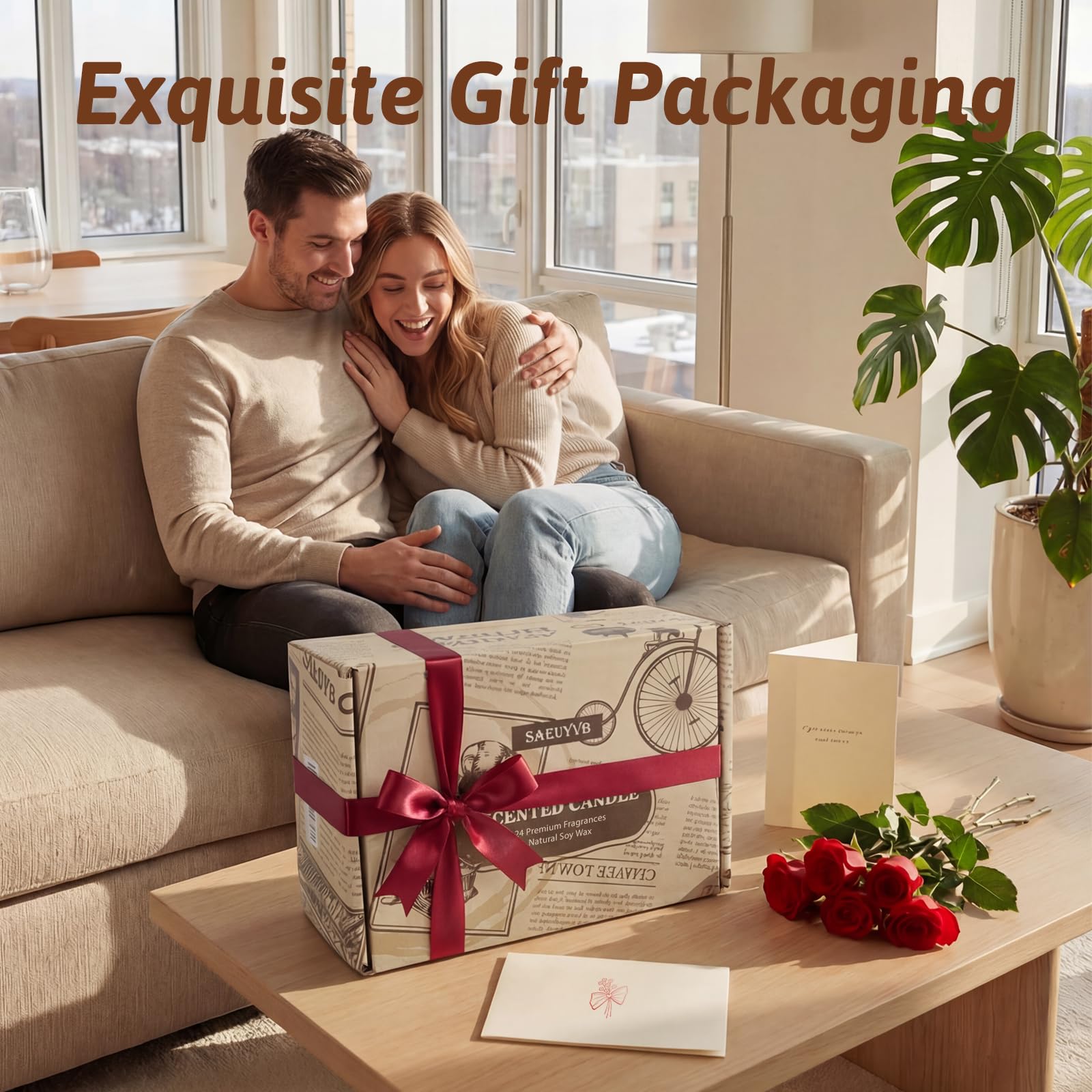 SAEUYVB velas distribuidas en salón como decoración acogedora y elegante