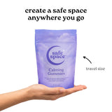 Safe Space sello vegano en el empaque indicando opción sin gelatina