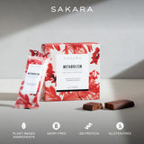 SAKARA barrita junto a una regla para comparar tamaño y porción controlada