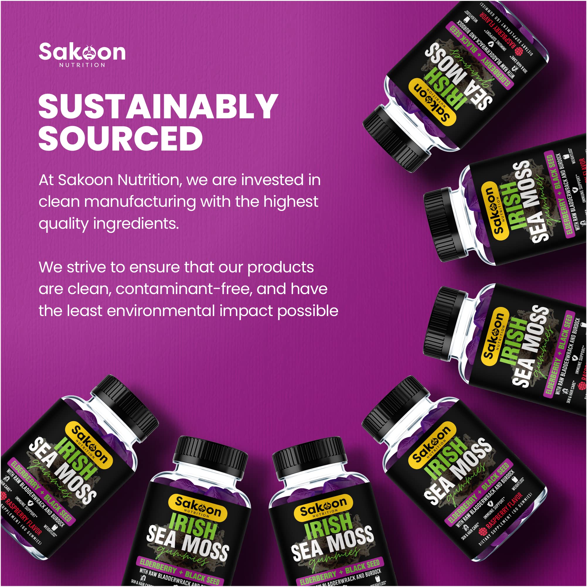 Sakoon nutrition gomitas en contexto de desayuno para uso cotidiano conveniente