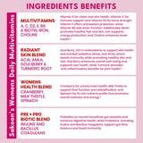 Sakoon nutrition etiqueta con ingredientes clave y beneficios visibles