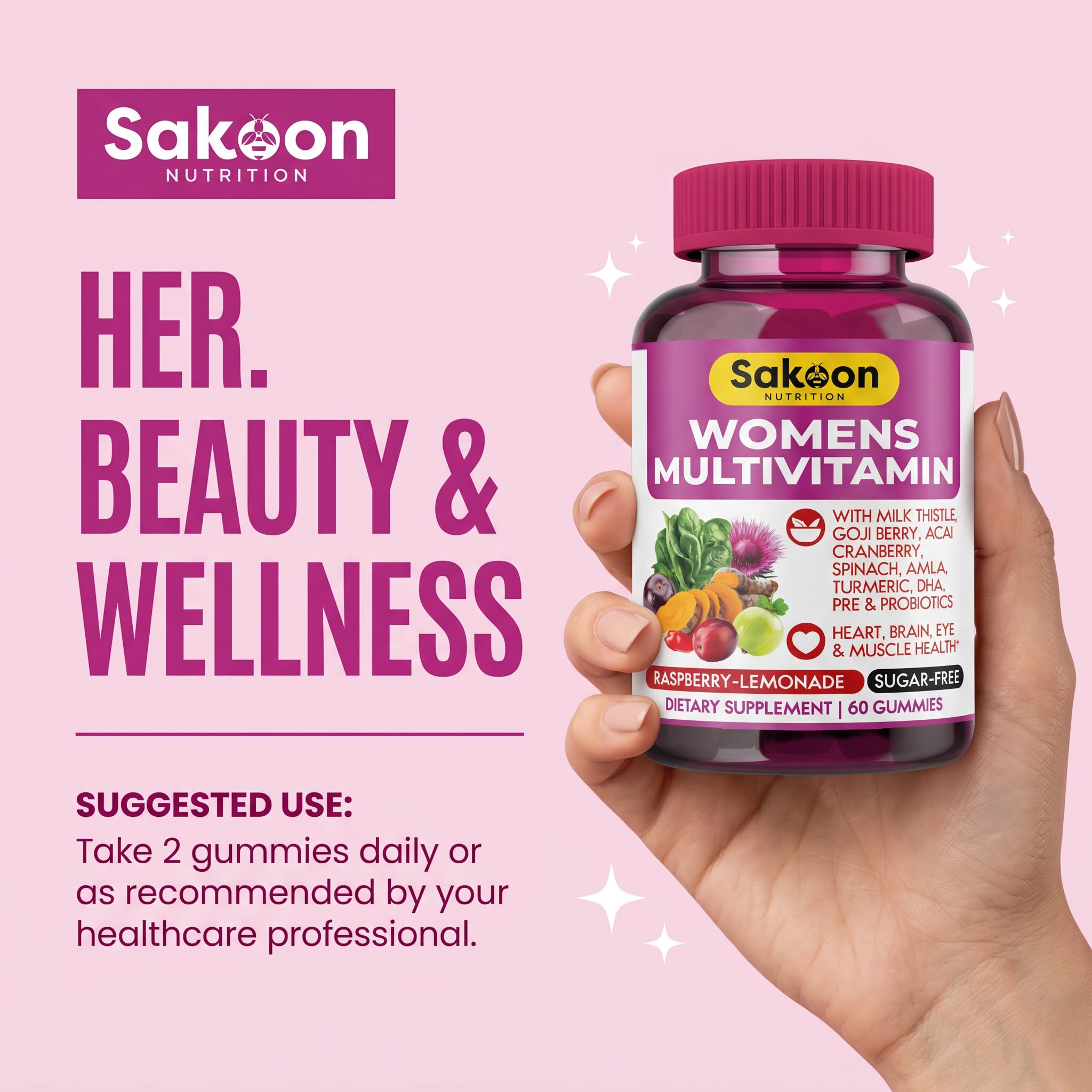 Sakoon nutrition gomitas en mano lista para tomar, práctico y sabroso