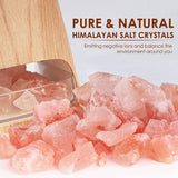 SALKING cristales de sal rosa del Himalaya en la cámara, aspecto natural relajante