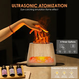 SALKING en uso sobre mesita de noche mostrando luz tenue y niebla aromática