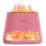 SALKING vista frontal del difusor lámpara de sal rosa con brillo ambiente