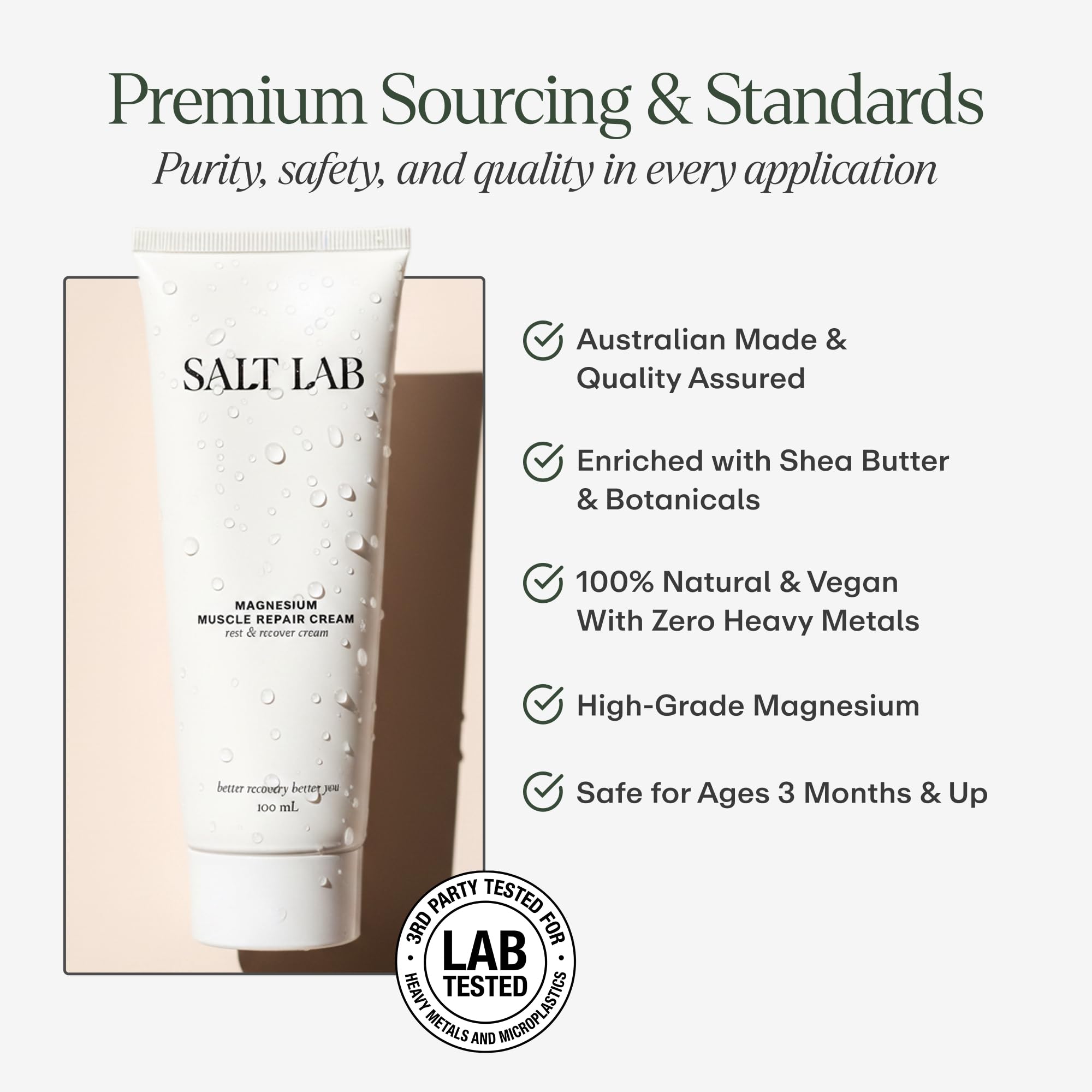 SALT LAB manos aplicando crema para masaje y absorción inmediata