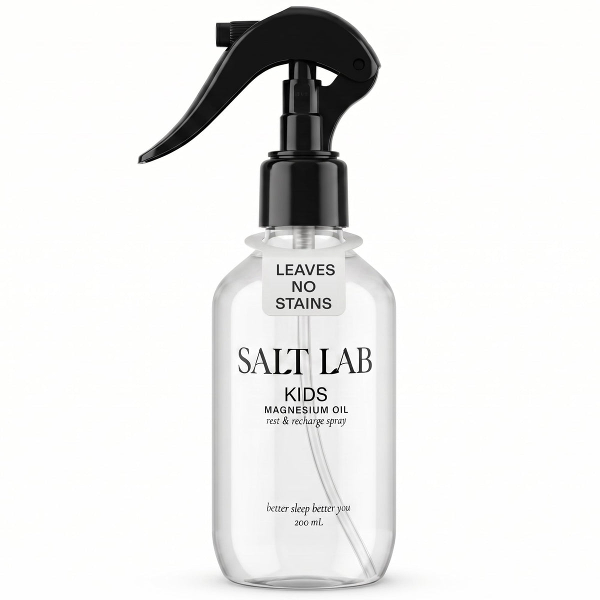 SALT LAB envase frontal del spray de magnesio para niños, práctico y seguro