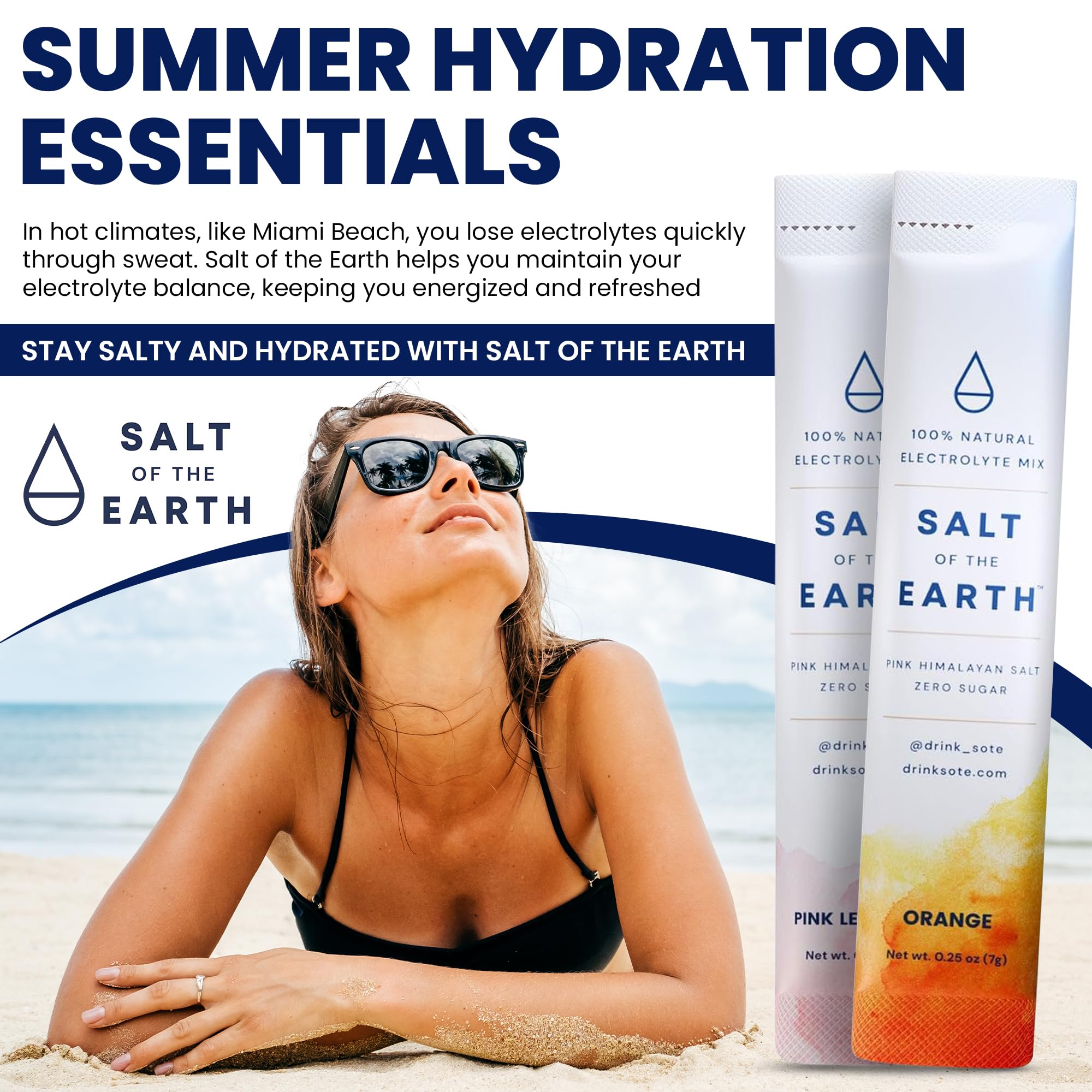 Salt of the Earth etiqueta de ingredientes clara y limpia para confianza del consumidor