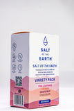 Salt of the Earth sobre individual abierto sobre mano, práctico para llevar